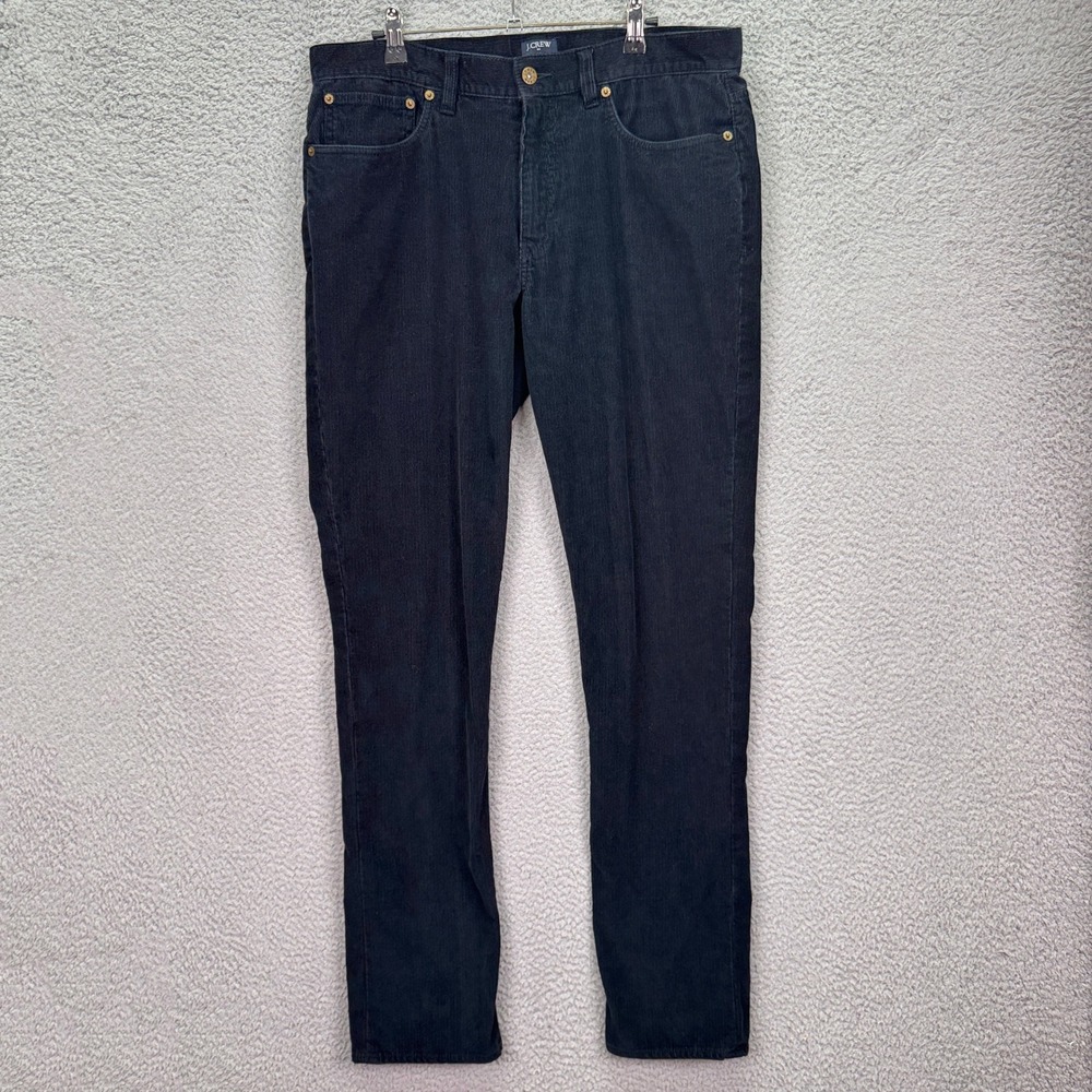 J.Crew Pants Men 34x34 Navy Blue The Driggs Corduroy Preppy Heritage Office Work
